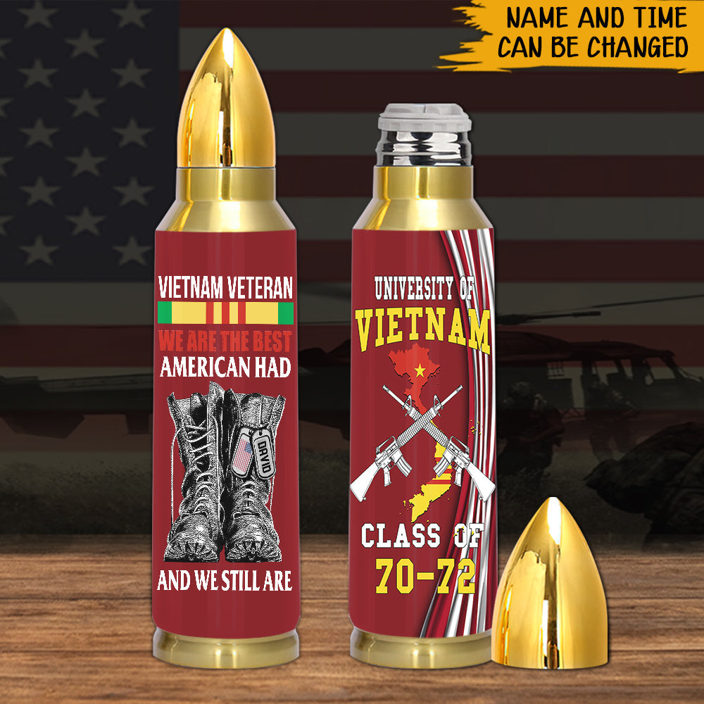 Personalized Vietnam Veteran Bullet Tumbler University Of Vietnam CTM Custom - Printyourwear