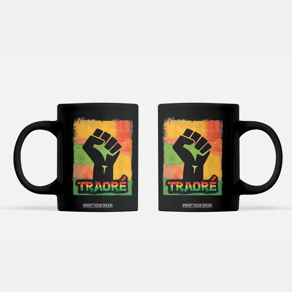 Burkina Faso Ibrahim Traoré Coffee Mug TS10 Black Print Your Wear