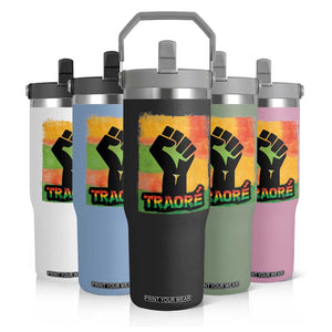 Burkina Faso Ibrahim Traoré Flip Straw Tumbler TS10 Print Your Wear