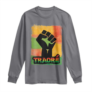 Burkina Faso Ibrahim Traoré Long Sleeve Shirt TS10 Charcoal Print Your Wear