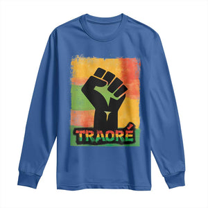 Burkina Faso Ibrahim Traoré Long Sleeve Shirt TS10 Royal Blue Print Your Wear