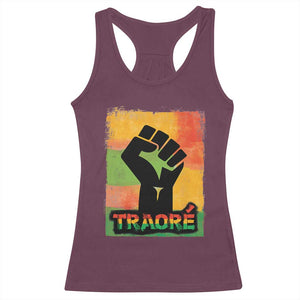 Burkina Faso Ibrahim Traoré Racerback Tank Top TS10 Maroon Print Your Wear