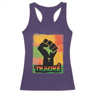 Burkina Faso Ibrahim Traoré Racerback Tank Top TS10 Purple Print Your Wear