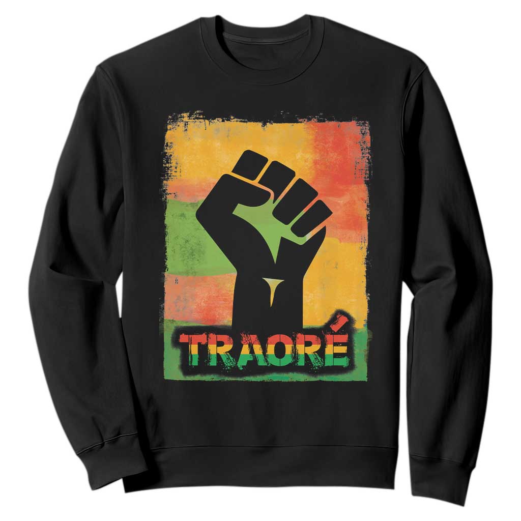 Burkina Faso Ibrahim Traoré Sweatshirt TS10 Black Print Your Wear