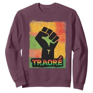 Burkina Faso Ibrahim Traoré Sweatshirt TS10 Maroon Print Your Wear