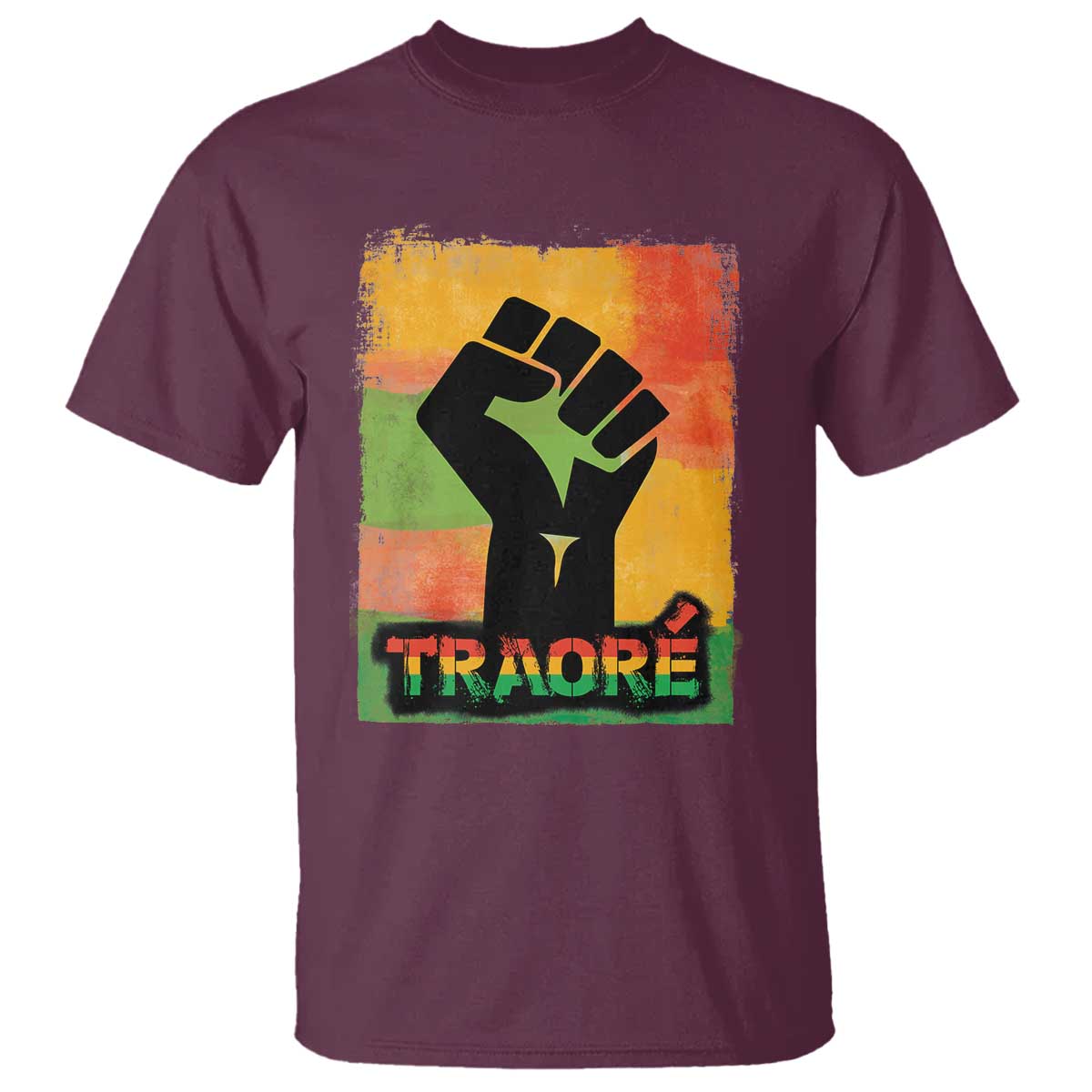 Burkina Faso Ibrahim Traoré T Shirt TS10 Maroon Print Your Wear