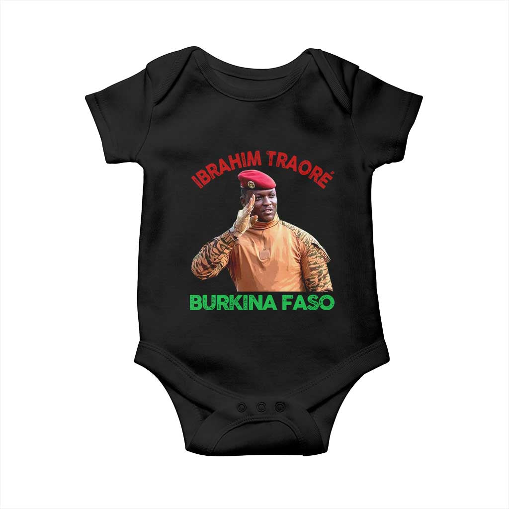 Burkina Faso Ibrahim Traoré Thomas Sankara Baby Onesie TS10 Black Print Your Wear