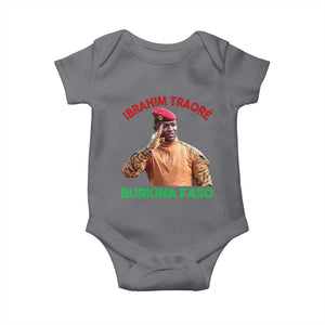 Burkina Faso Ibrahim Traoré Thomas Sankara Baby Onesie TS10 Charcoal Print Your Wear