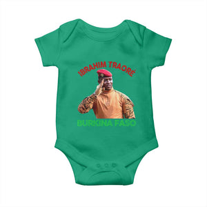 Burkina Faso Ibrahim Traoré Thomas Sankara Baby Onesie TS10 Irish Green Print Your Wear
