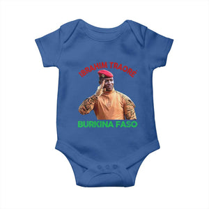 Burkina Faso Ibrahim Traoré Thomas Sankara Baby Onesie TS10 Royal Blue Print Your Wear