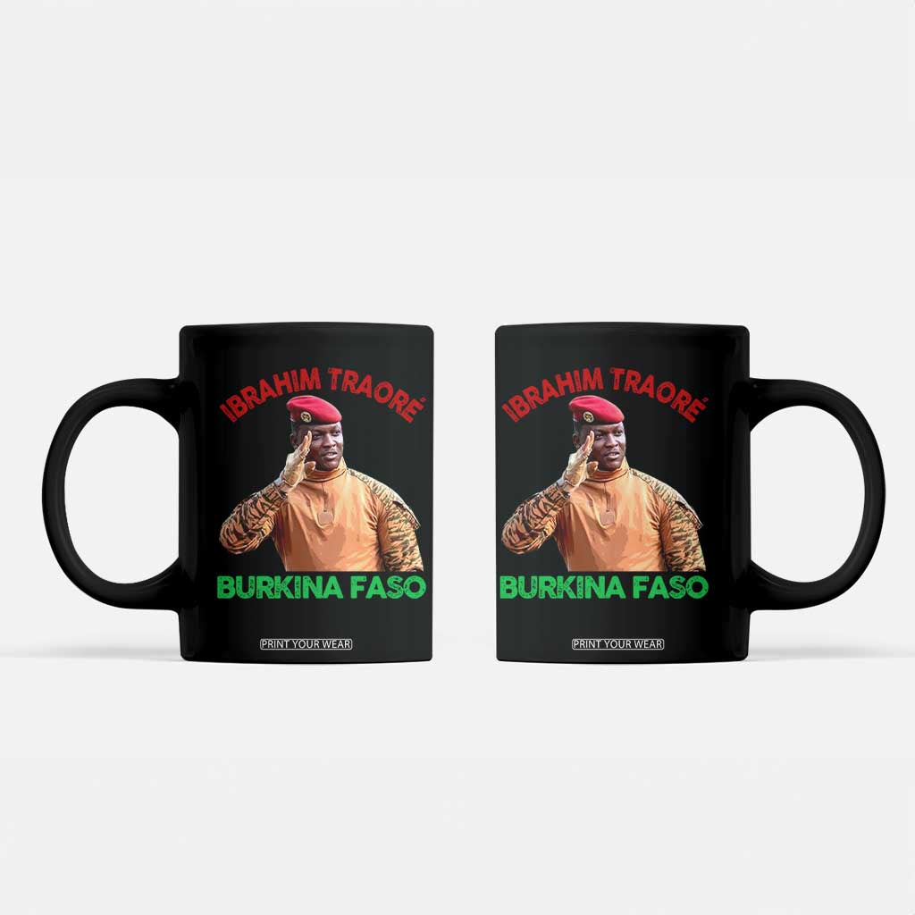 Burkina Faso Ibrahim Traoré Thomas Sankara Coffee Mug TS10 Black Print Your Wear