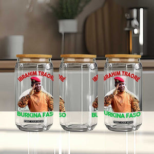 Burkina Faso Ibrahim Traoré Thomas Sankara Glass Can TS10 Print Your Wear