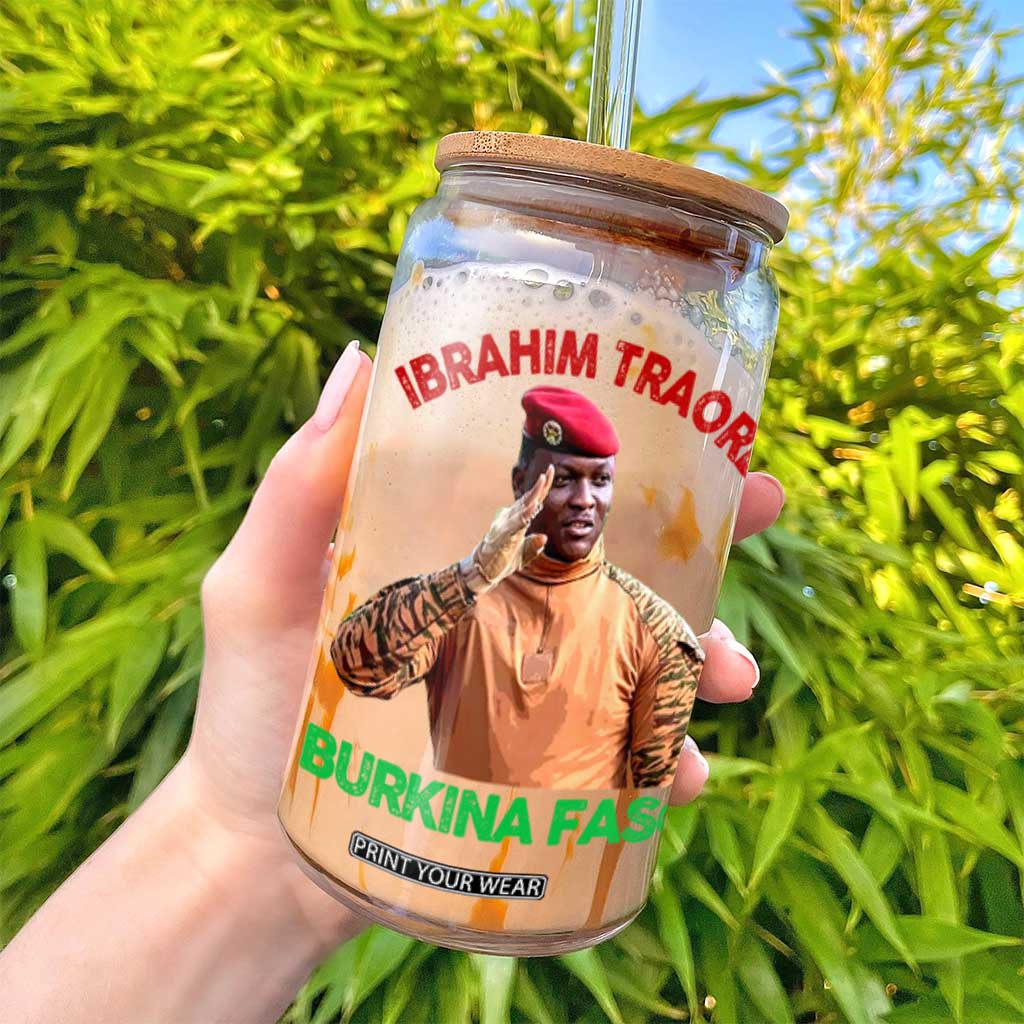 Burkina Faso Ibrahim Traoré Thomas Sankara Glass Can TS10 Print Your Wear