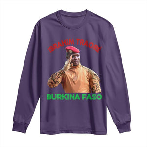 Burkina Faso Ibrahim Traoré Thomas Sankara Long Sleeve Shirt TS10 Purple Print Your Wear