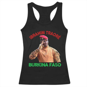 Burkina Faso Ibrahim Traoré Thomas Sankara Racerback Tank Top TS10 Black Print Your Wear