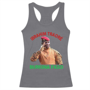 Burkina Faso Ibrahim Traoré Thomas Sankara Racerback Tank Top TS10 Charcoal Print Your Wear