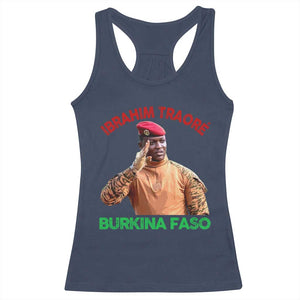 Burkina Faso Ibrahim Traoré Thomas Sankara Racerback Tank Top TS10 Navy Print Your Wear