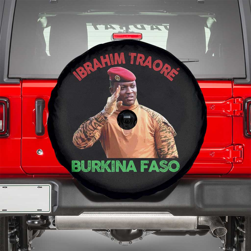 Burkina Faso Ibrahim Traoré Thomas Sankara Spare Tire Cover TS10 Black Print Your Wear