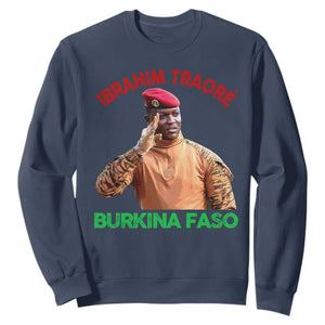 Burkina Faso Ibrahim Traoré Thomas Sankara Sweatshirt TS10 Navy Print Your Wear