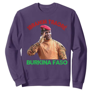 Burkina Faso Ibrahim Traoré Thomas Sankara Sweatshirt TS10 Purple Print Your Wear