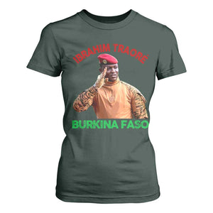 Burkina Faso Ibrahim Traoré Thomas Sankara T Shirt For Women TS10 Dark Forest Green Print Your Wear