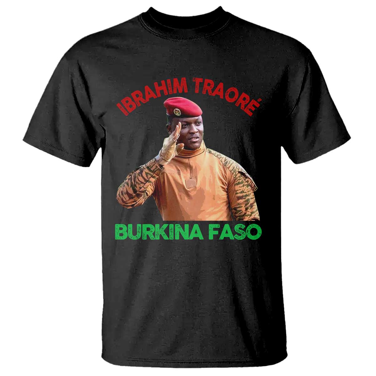 Burkina Faso Ibrahim Traoré Thomas Sankara T Shirt TS10 Black Print Your Wear