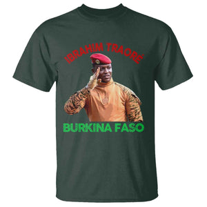 Burkina Faso Ibrahim Traoré Thomas Sankara T Shirt TS10 Dark Forest Green Print Your Wear