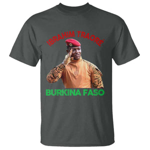 Burkina Faso Ibrahim Traoré Thomas Sankara T Shirt TS10 Dark Heather Print Your Wear