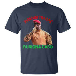 Burkina Faso Ibrahim Traoré Thomas Sankara T Shirt TS10 Navy Print Your Wear