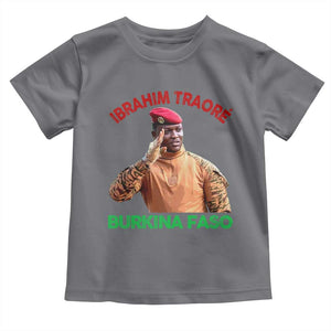 Burkina Faso Ibrahim Traoré Thomas Sankara Toddler T Shirt TS10 Charcoal Print Your Wear
