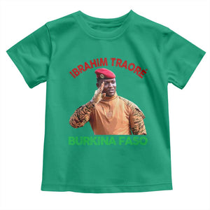 Burkina Faso Ibrahim Traoré Thomas Sankara Toddler T Shirt TS10 Irish Green Print Your Wear