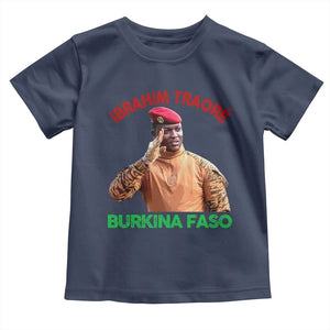 Burkina Faso Ibrahim Traoré Thomas Sankara Toddler T Shirt TS10 Navy Print Your Wear