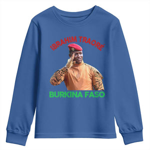 Burkina Faso Ibrahim Traoré Thomas Sankara Youth Sweatshirt TS10 Royal Blue Print Your Wear
