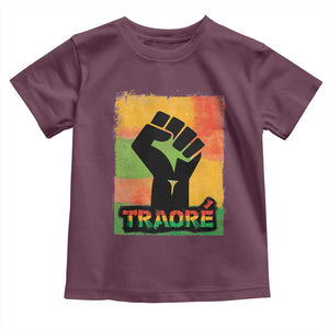 Burkina Faso Ibrahim Traoré Toddler T Shirt TS10 Maroon Print Your Wear