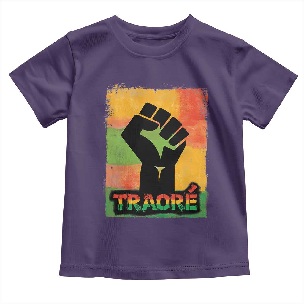 Burkina Faso Ibrahim Traoré Toddler T Shirt TS10 Purple Print Your Wear