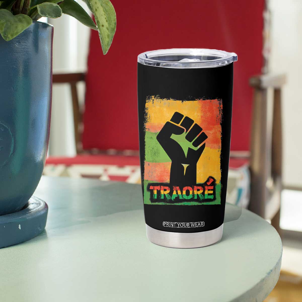 Burkina Faso Ibrahim Traoré Tumbler Cup TS10 Print Your Wear