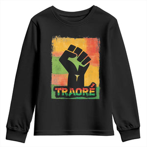 Burkina Faso Ibrahim Traoré Youth Sweatshirt TS10 Black Print Your Wear