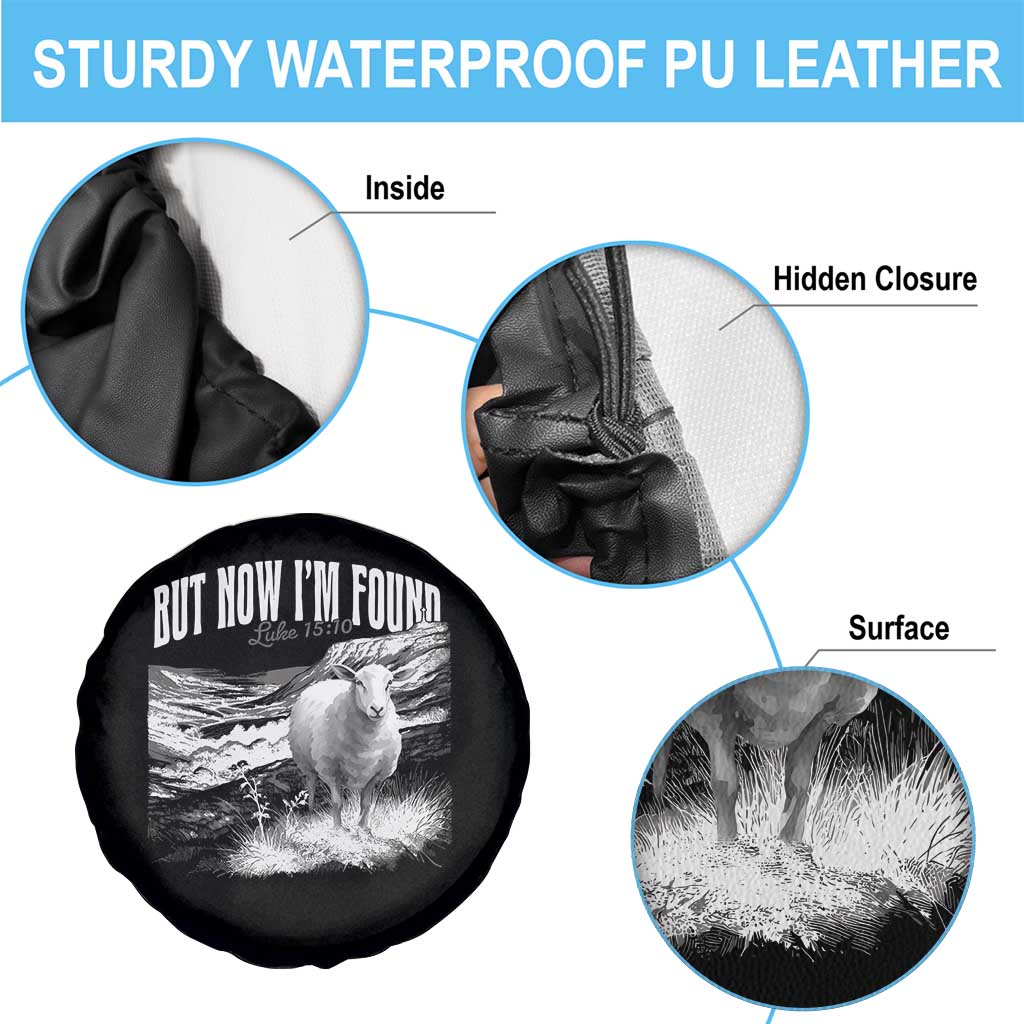 But Now I'm Found Spare Tire Cover Christian Faith Sheep TS11 Print Your Wear