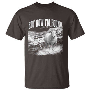 But Now I'm Found T Shirt Christian Faith Sheep TS11 Dark Chocolate Print Your Wear
