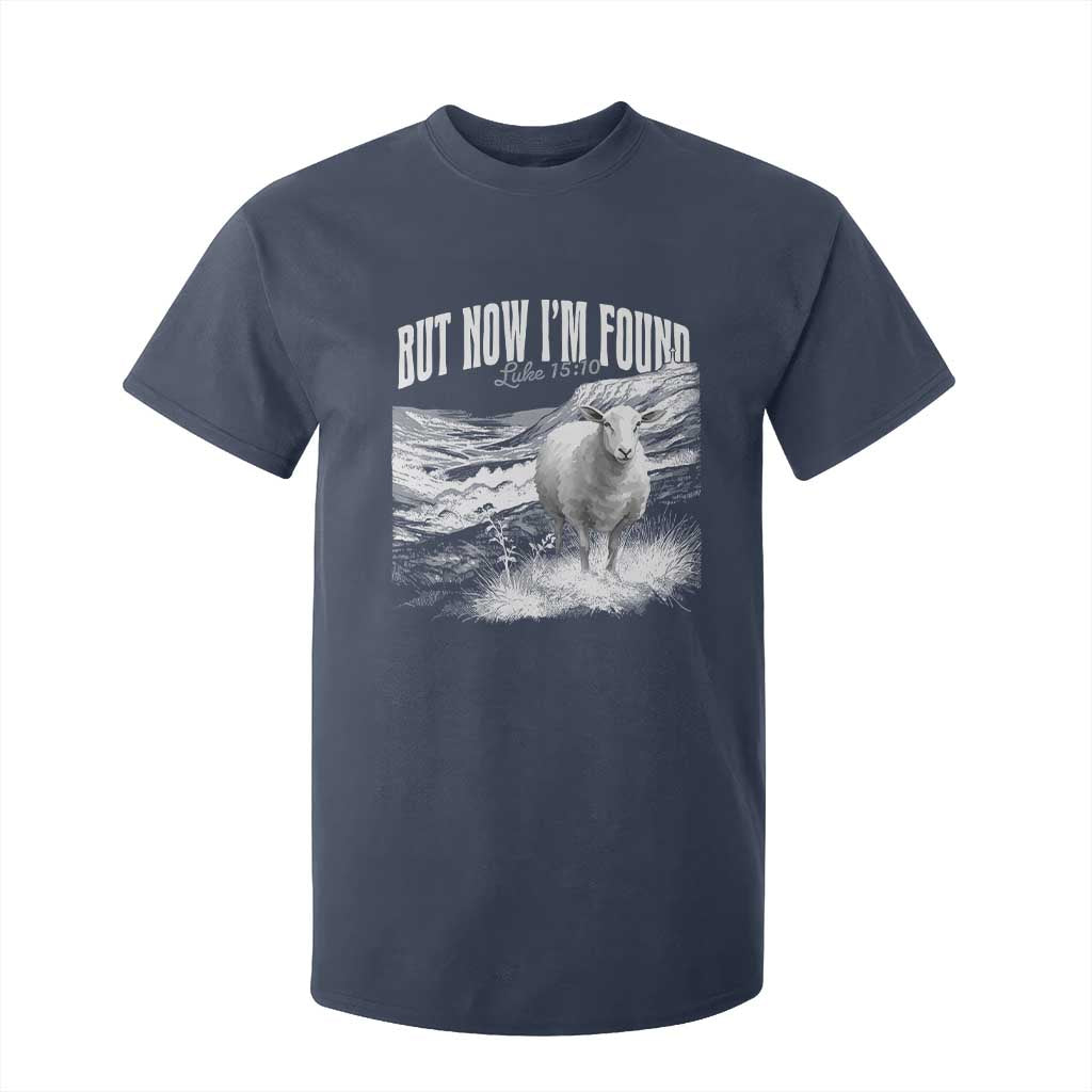 But Now I'm Found T Shirt For Kid Christian Faith Sheep TS11 Navy Print Your Wear