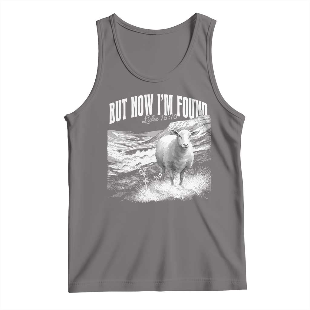 But Now I'm Found Tank Top Christian Faith Sheep TS11 Deep Heather Print Your Wear