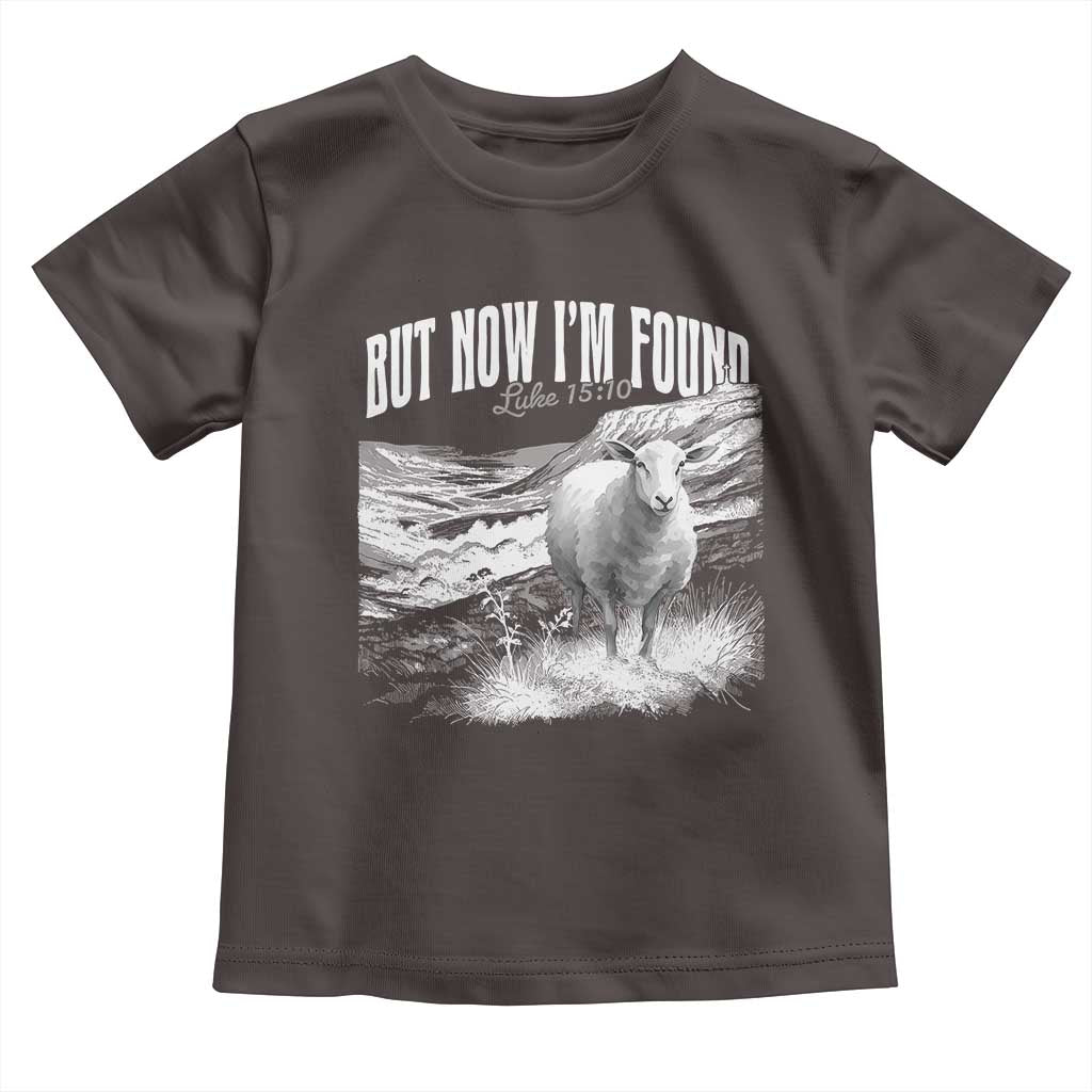 But Now I'm Found Toddler T Shirt Christian Faith Sheep TS11 Dark Chocolate Print Your Wear