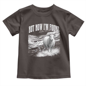 But Now I'm Found Toddler T Shirt Christian Faith Sheep TS11 Dark Chocolate Print Your Wear