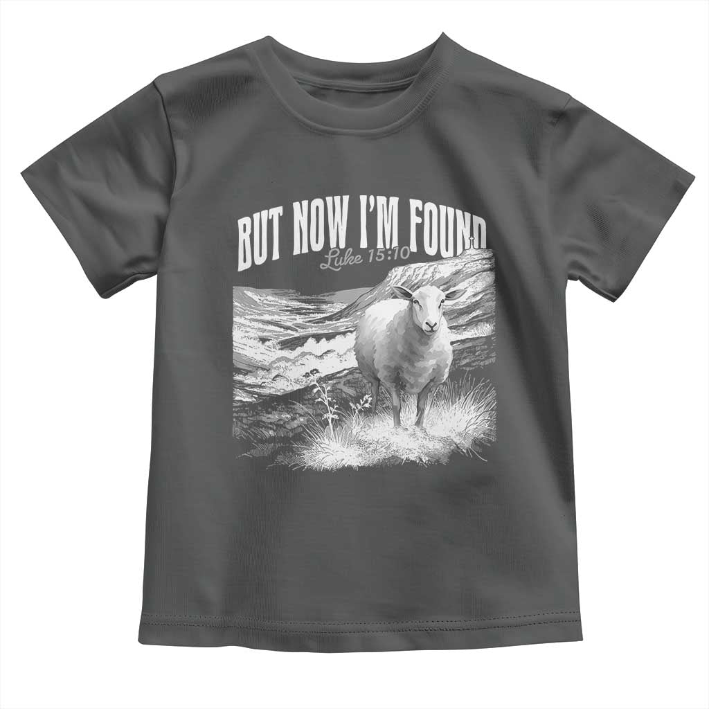 But Now I'm Found Toddler T Shirt Christian Faith Sheep TS11 Dark Heather Print Your Wear