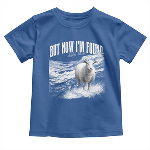 But Now I'm Found Toddler T Shirt Christian Faith Sheep TS11 Royal Blue Print Your Wear