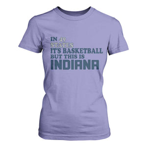 But This Is Indiana T Shirt For Women In 49 States Its Basketball Hoosier Pride TS02 Violet Print Your Wear