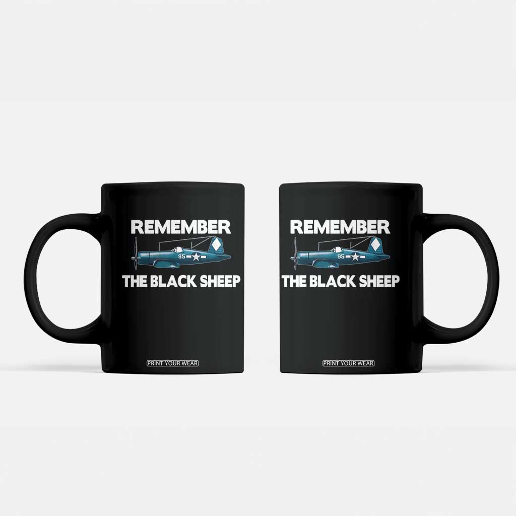 CORSAIR WWII HISTORY Coffee Mug Black Sheep Squadron Pilot TS02 Black Print Your Wear