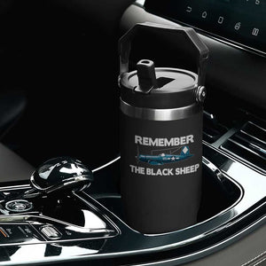 CORSAIR WWII HISTORY Flip Straw Tumbler Black Sheep Squadron Pilot TS02 Print Your Wear
