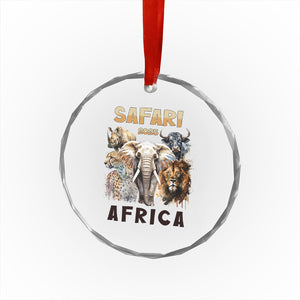 Customer Request 181125 – Safari 2025 Africa Crystal Glass Ornament Elephant Lion Rhino Buffalo Leopard Wildlife TS02 Print Your Wear
