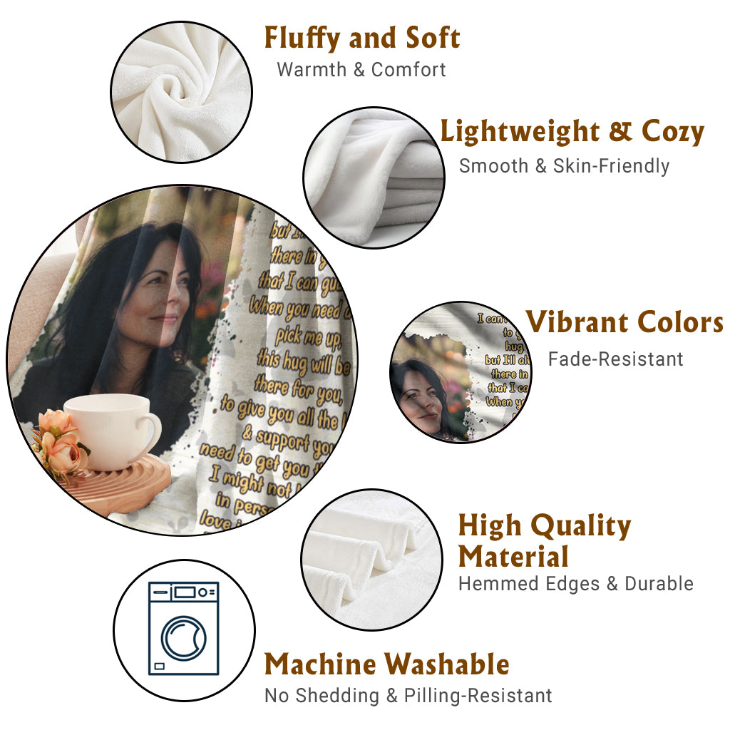 Personalized Throw Blanket Memorial Gift - Custom Photo Letter From Heaven CTM02 Print Your Wear